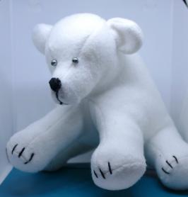Peluche Ours Polaire blanc assis | hoshimagu.com